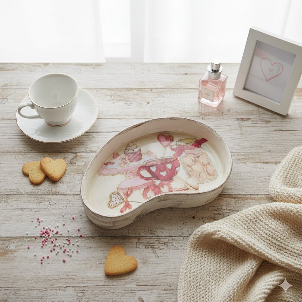 Handmade Small Valentine Sweetheart Decorative Tray